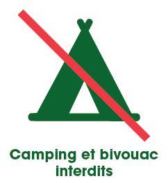 Camping et bivouac interdits